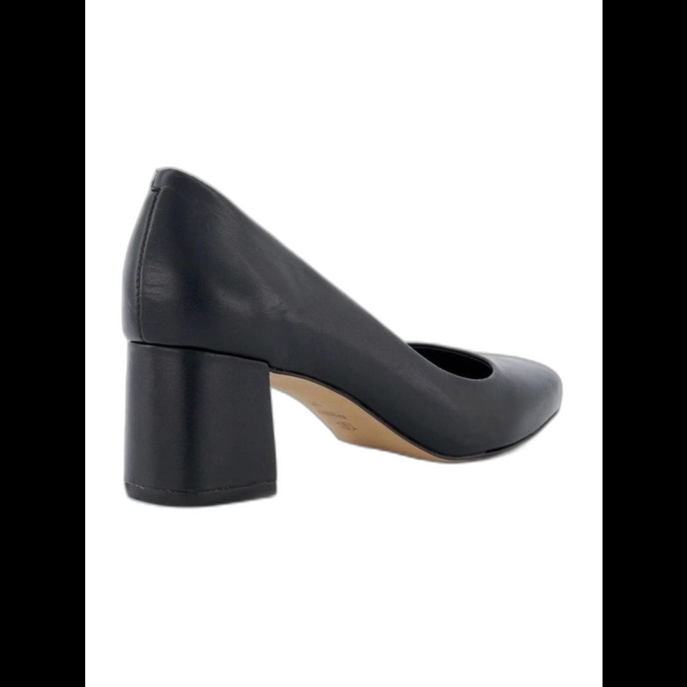 Dune London Assure Court Pump Black Metal Plate Block Heel EU 39 - Picture 3 of 8